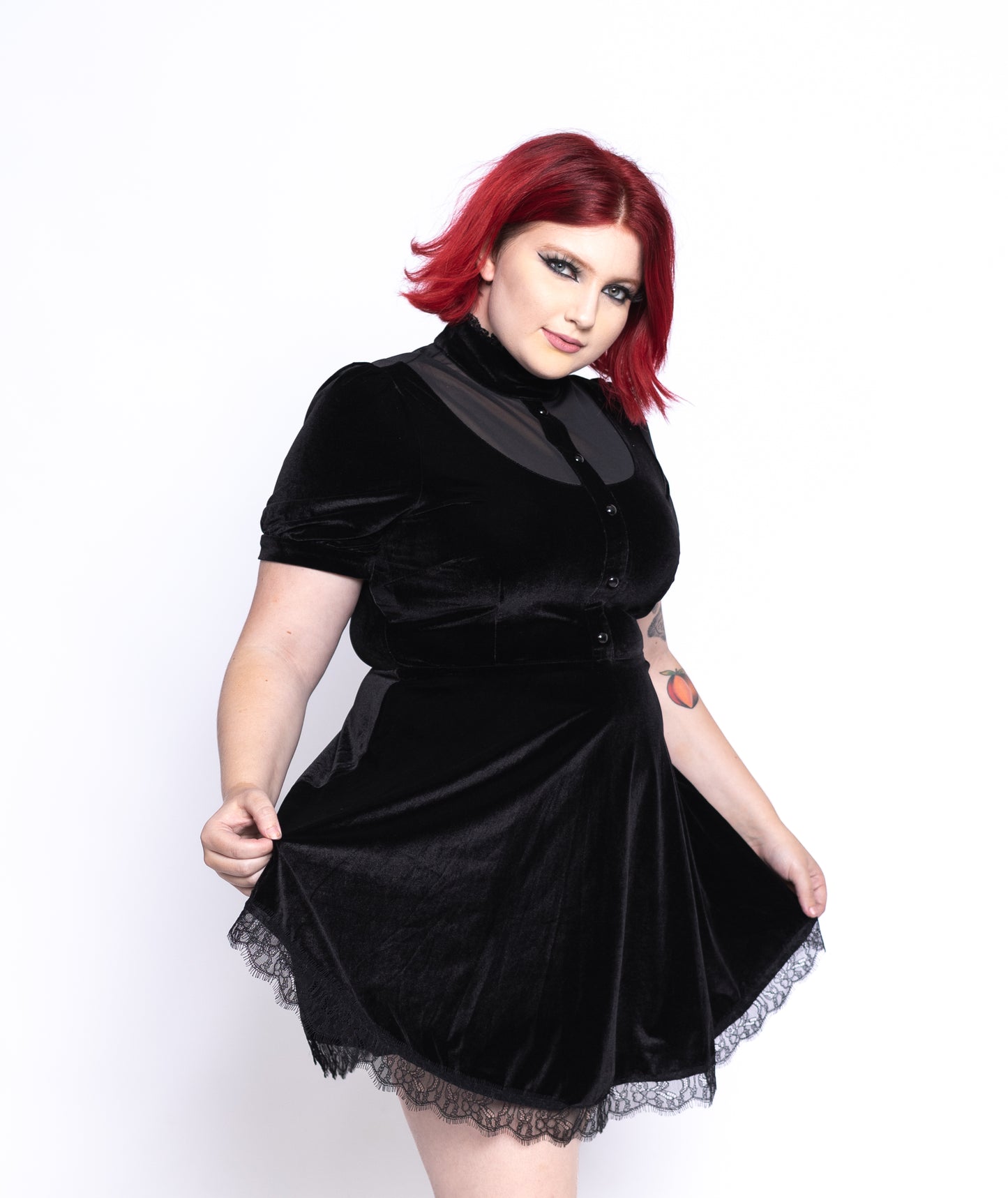 Onyx Victoria Goth Velvet Dress