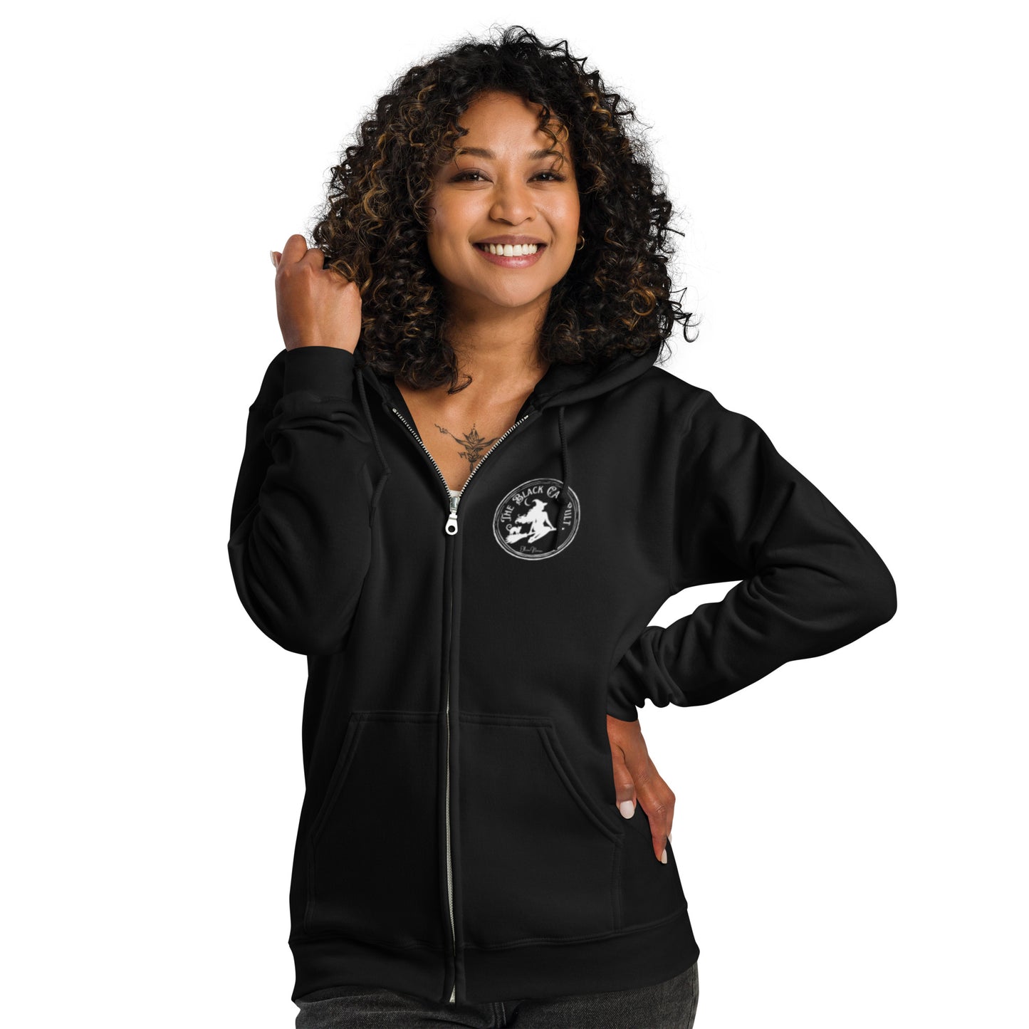The Black Cat Cult Unisex heavy blend zip hoodie