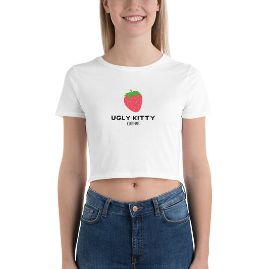 002 Sweet Strawberry Women’s Crop Tee